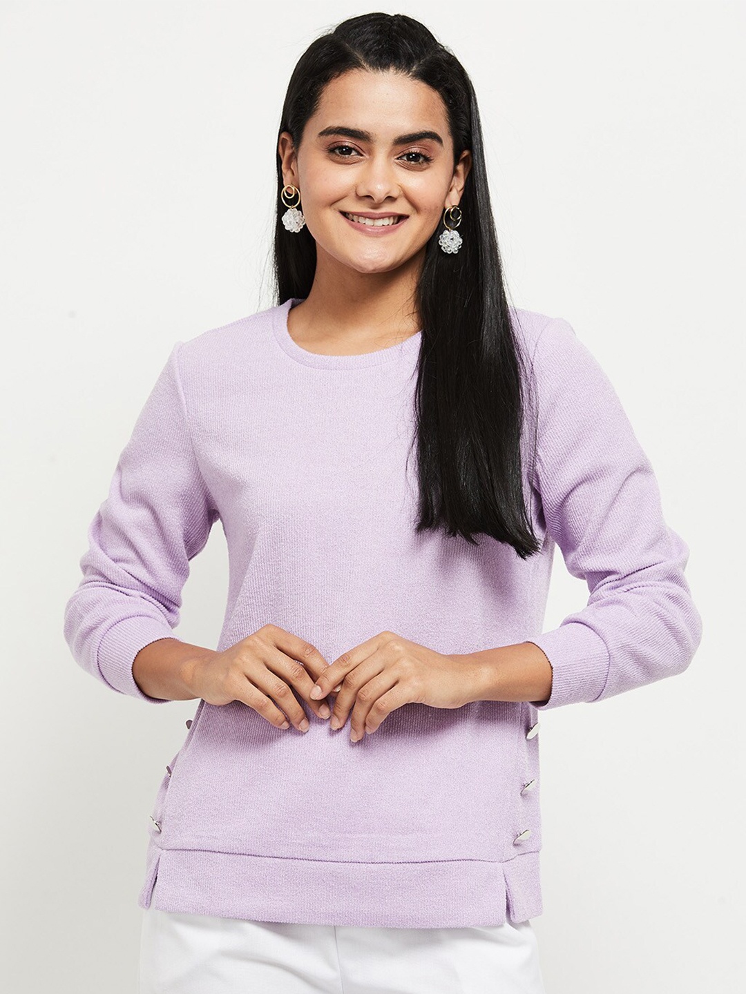 

max Women Lavender Pullover