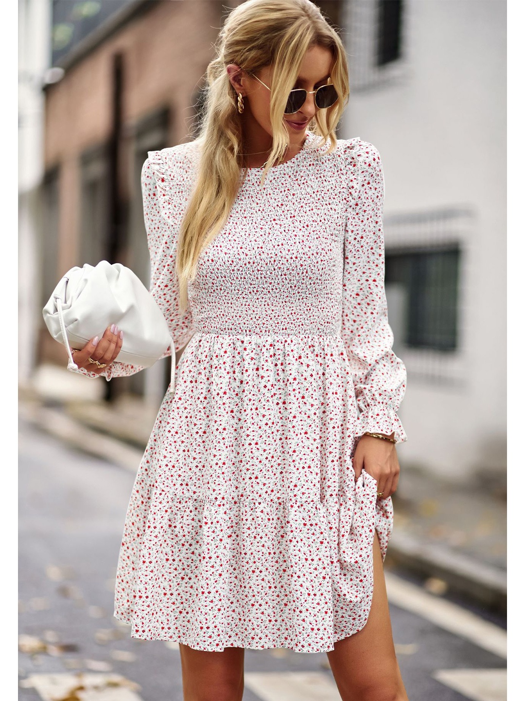 

La Aimee Women White Floral Dress