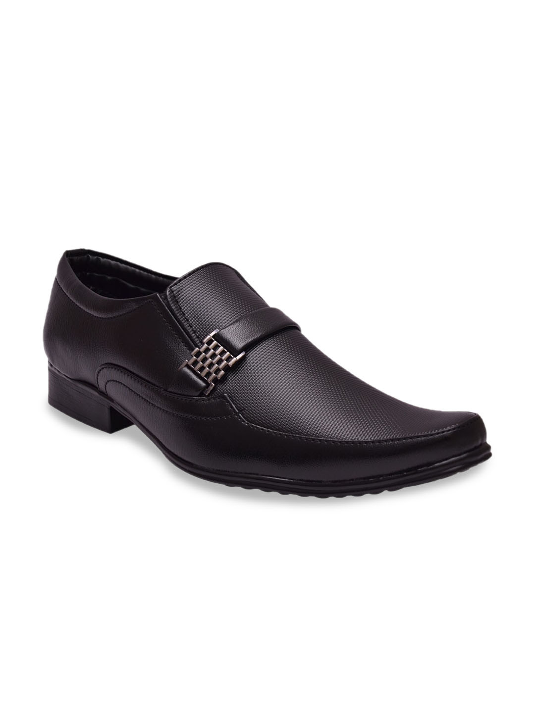 

Sir Corbett Men Black Solid Formal Slip-On Shoes