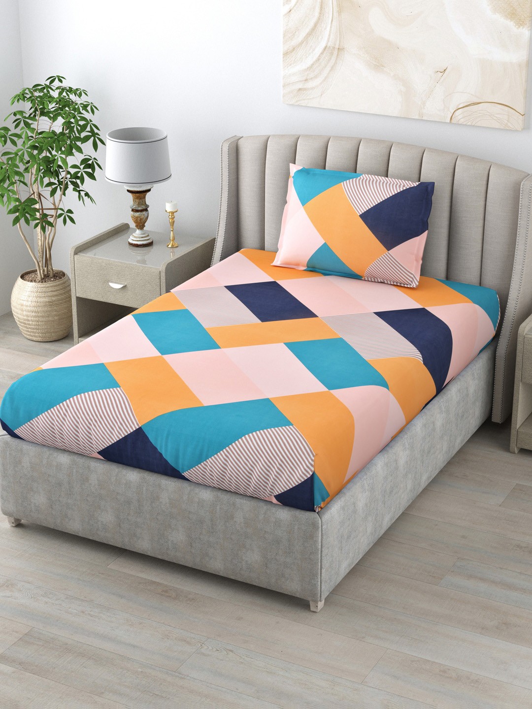 

Salona Bichona Unisex Multicolored Bedsheets, Multi