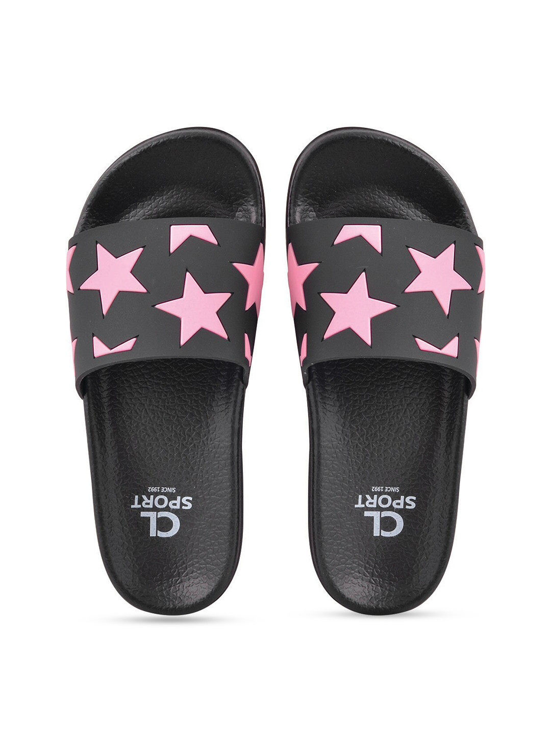 

Carlton London sports Women Black & Pink Printed Sliders
