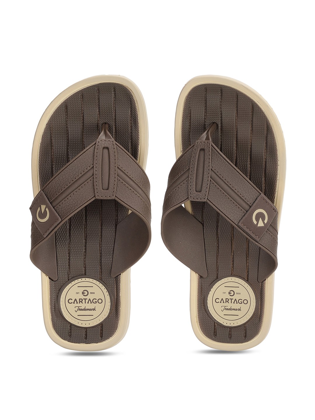 

CARTAGO Men Brown Thong Flip-Flops