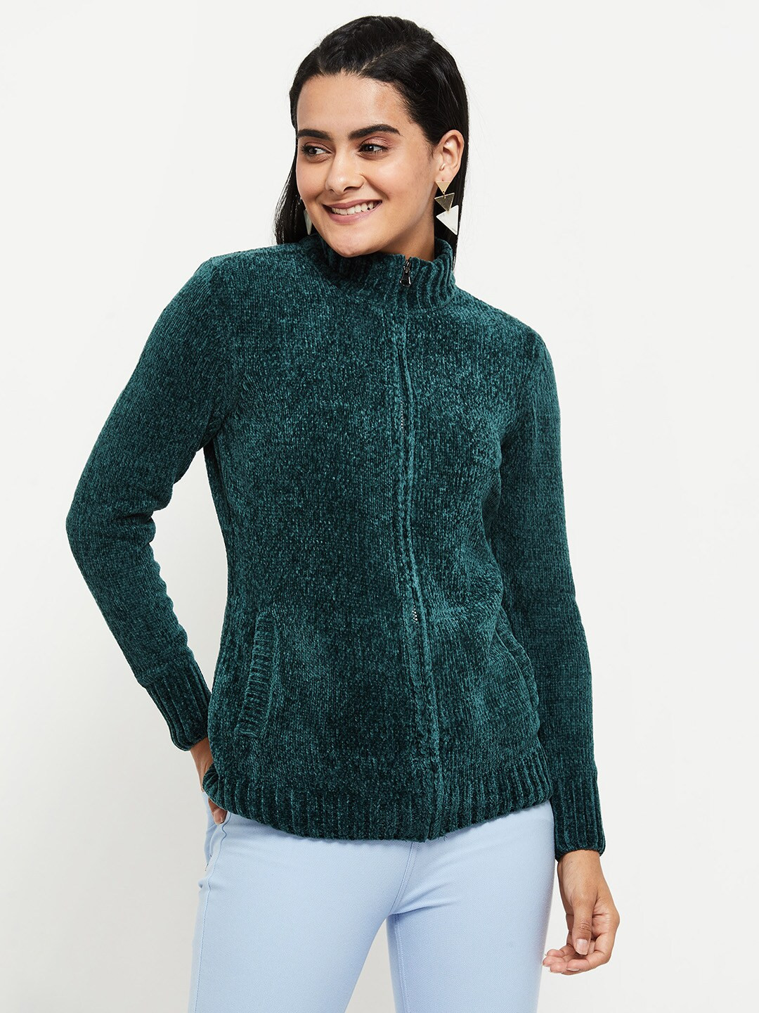 

max Women Teal Cardigan
