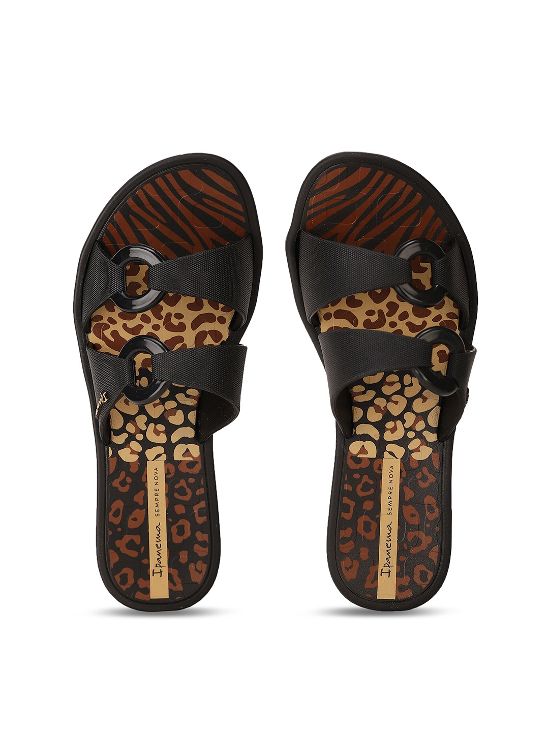 

iPanema Women Printed Sliders, Black