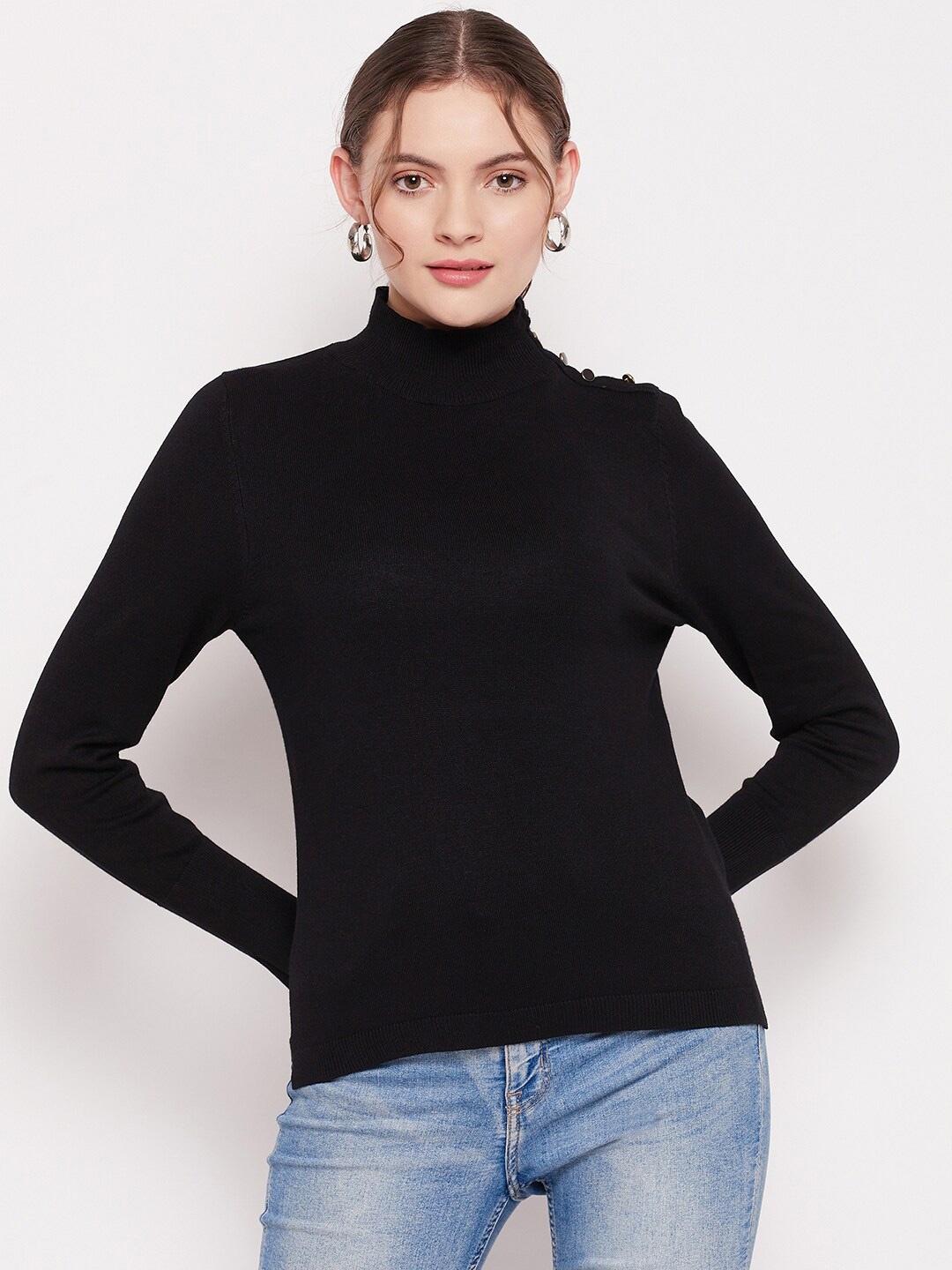 

Madame Women Black Pullover