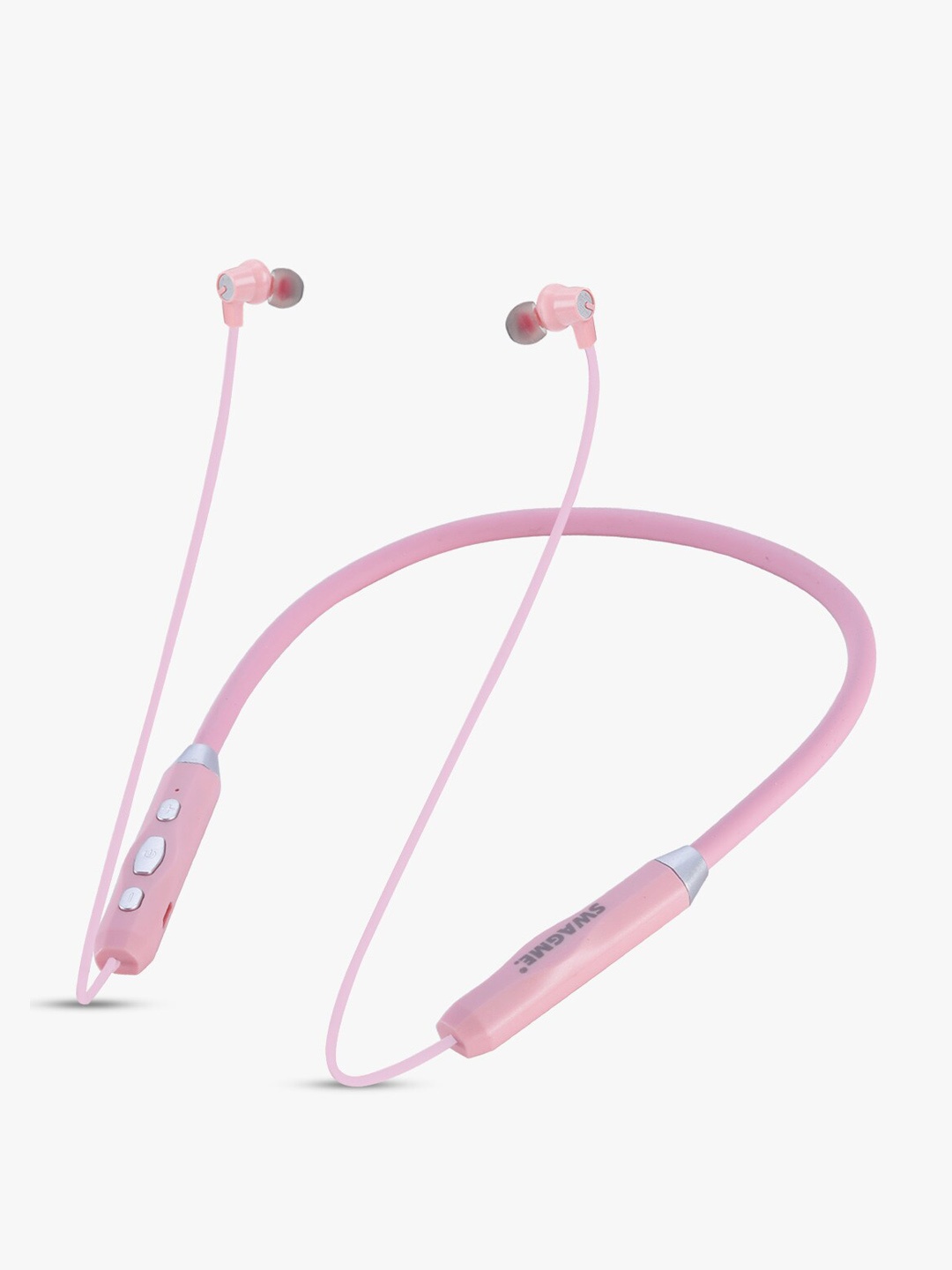 

SWAGME Pink Solid Wireless Flexible Neckband Earphone