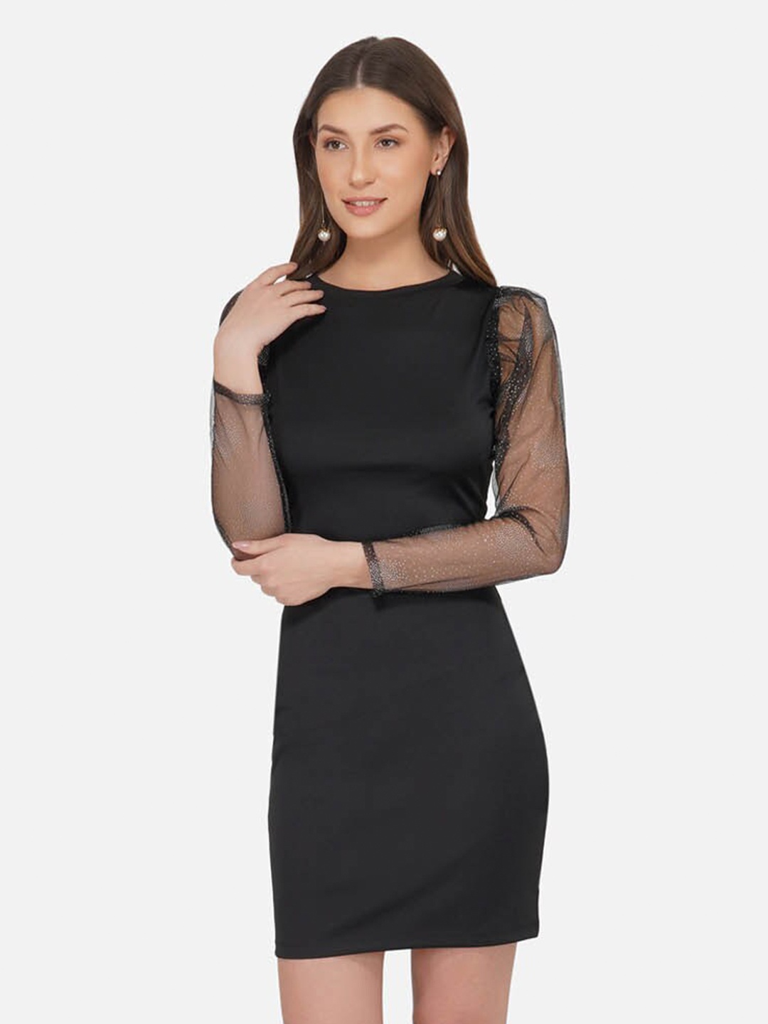 

IMPERATIVE Women Black Bodycon Dress