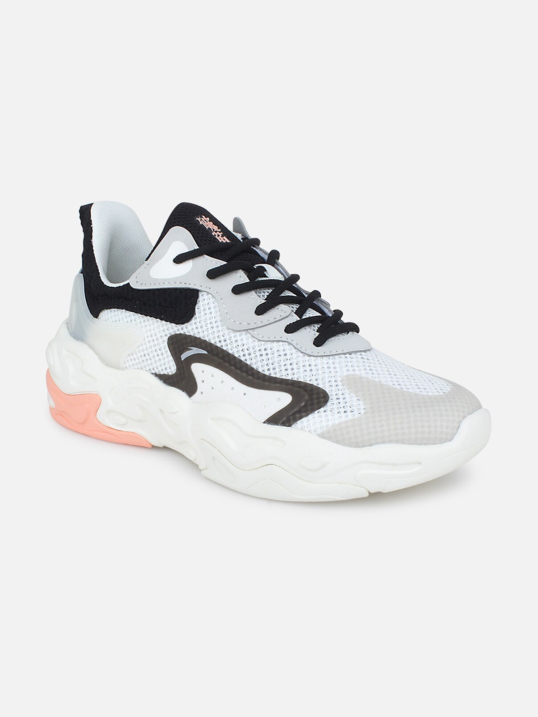 

Anta Women White & Black RUNNING CULTURE Mesh Running Non-Marking Shoes