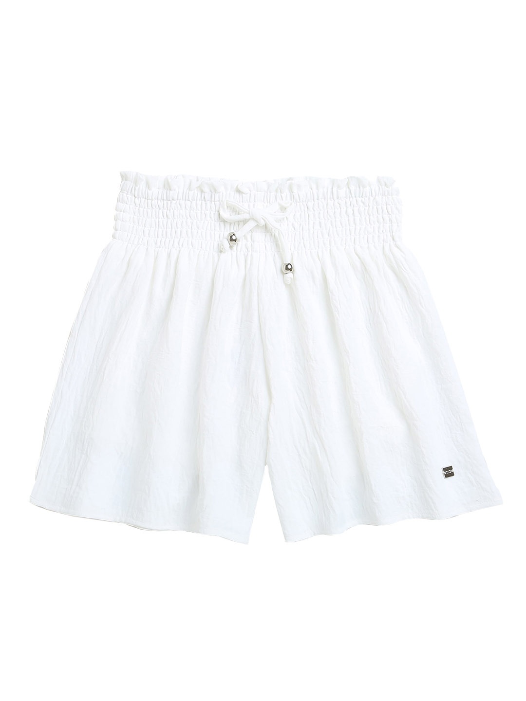 

Tiny Girl Girls White Solid Regular Fit Shorts
