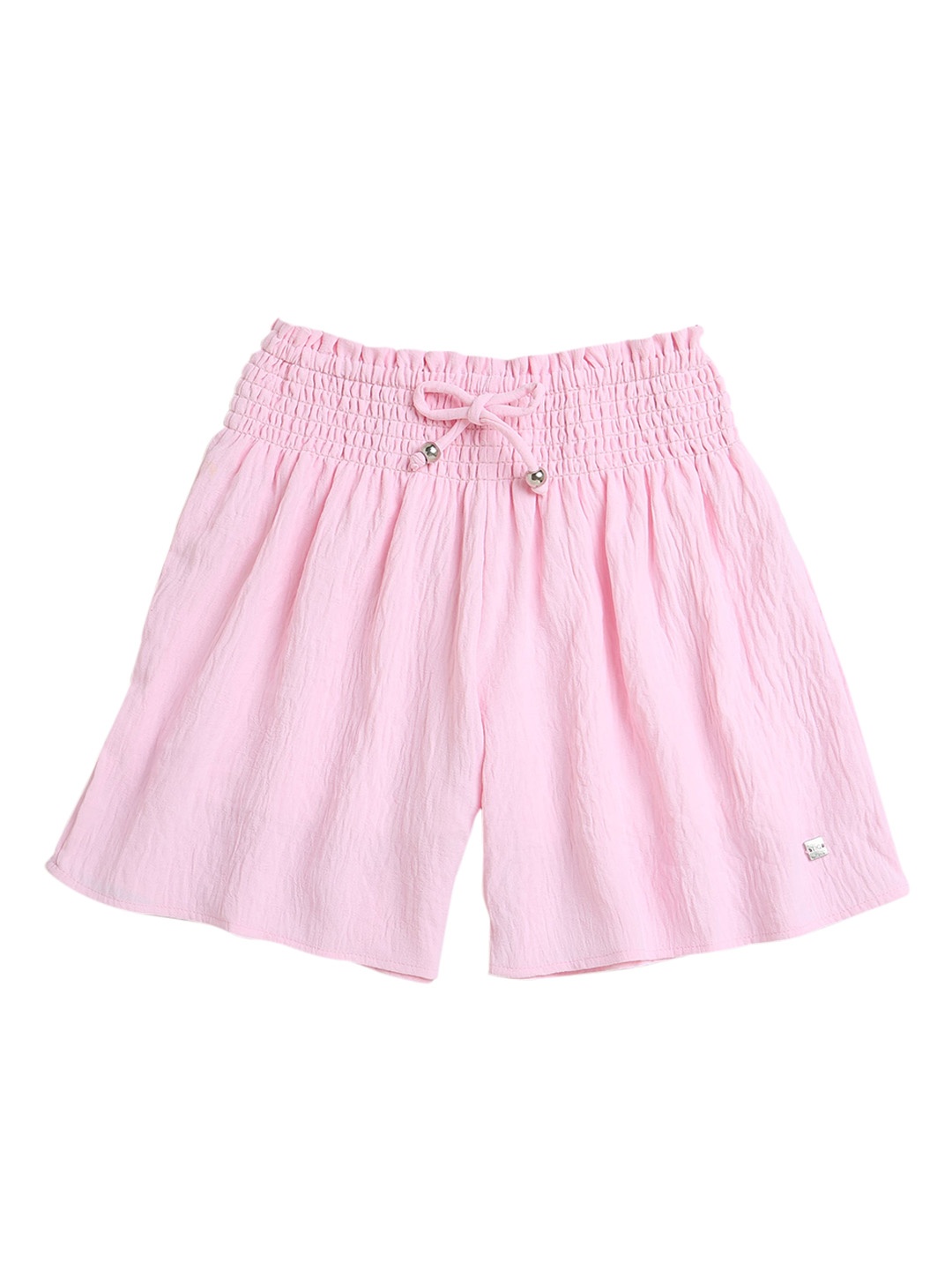 

Tiny Girl Girls Pink Solid Regular Shorts