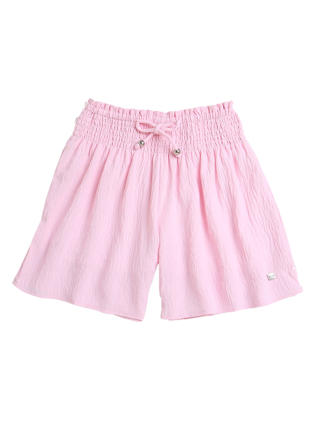 

Tiny Girl Girls Pink Solid Regular Shorts