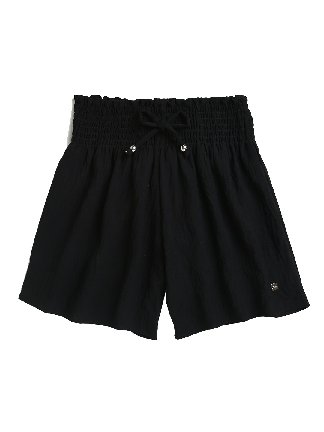 

Tiny Girl Girls Black Solid Regular Fit Shorts