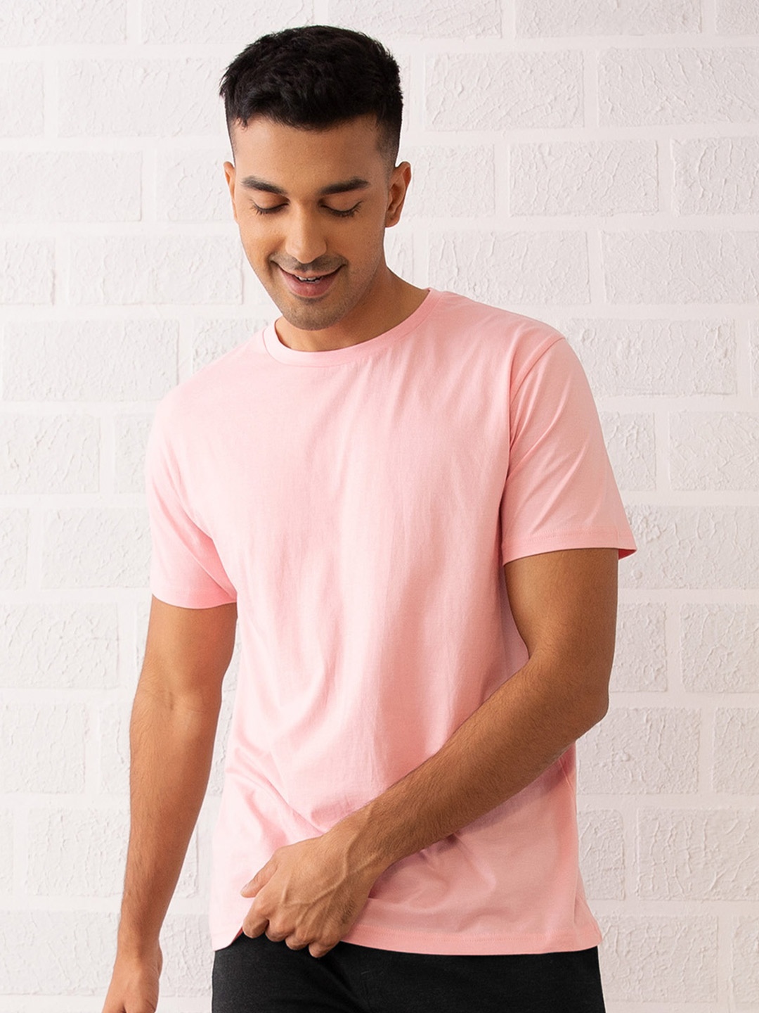 

XYXX Men Iconique Intellicraft Supima Cotton T-Shirts, Pink