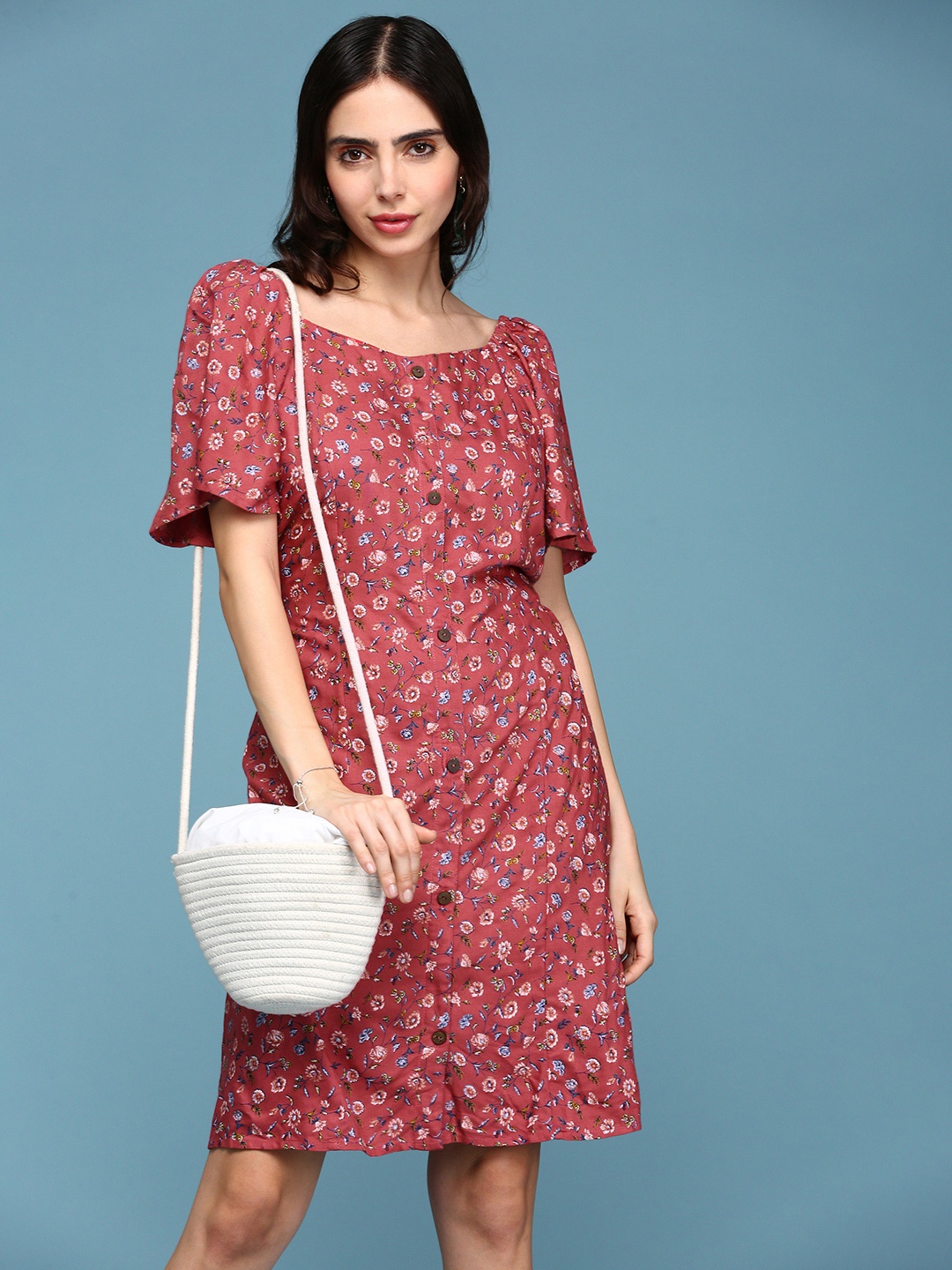 

SHOWOFF Pink Floral A-Line Dress