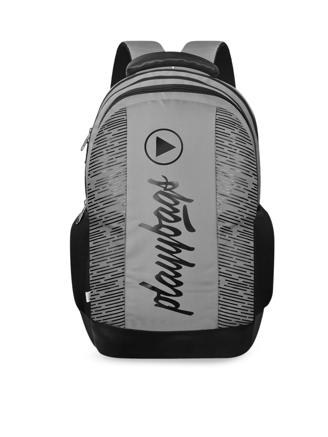

PLAYYBAGS Unisex Grey & Black Printed Backpack