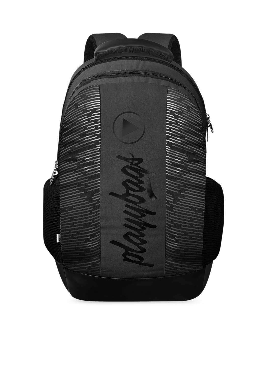 

PLAYYBAGS Black Typography Backpack