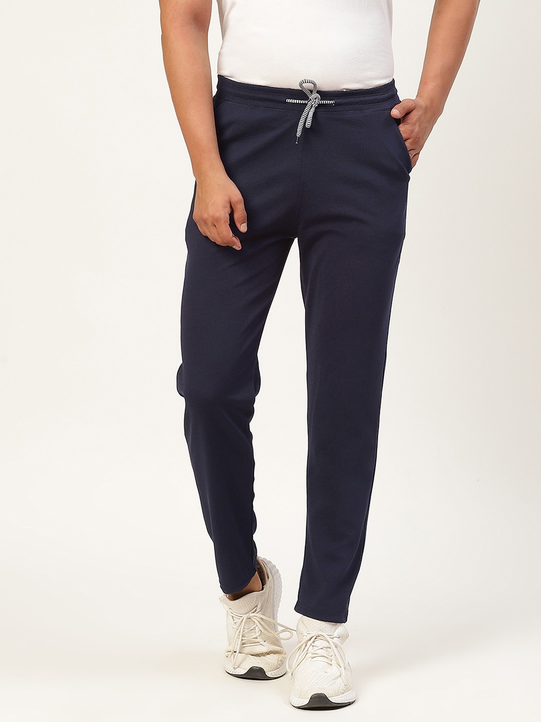 

Kushi Flyer Men Navy Blue Solid Track Pants