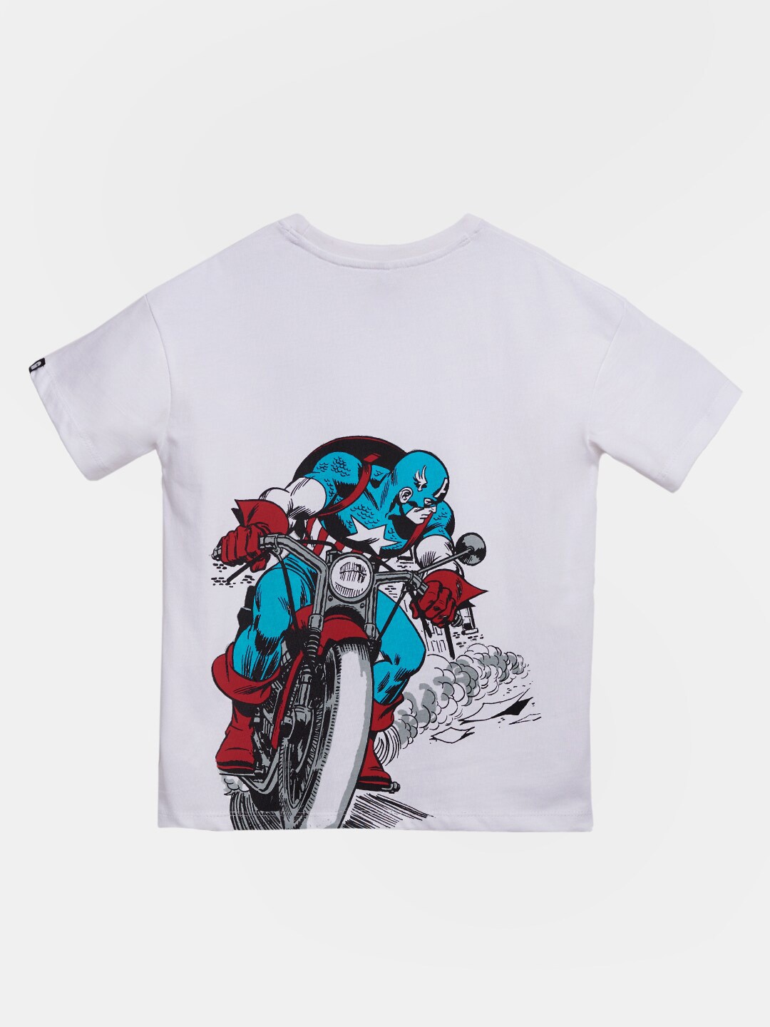 

The Souled Store Boys White Captain America Oversized Cotton T-shirt