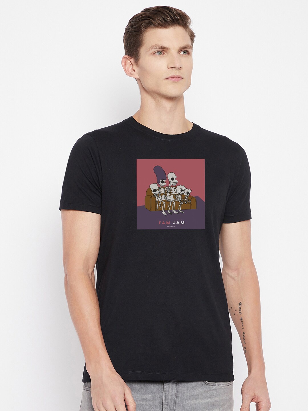 

Kook N Keech Disney Men Black Printed T-shirt