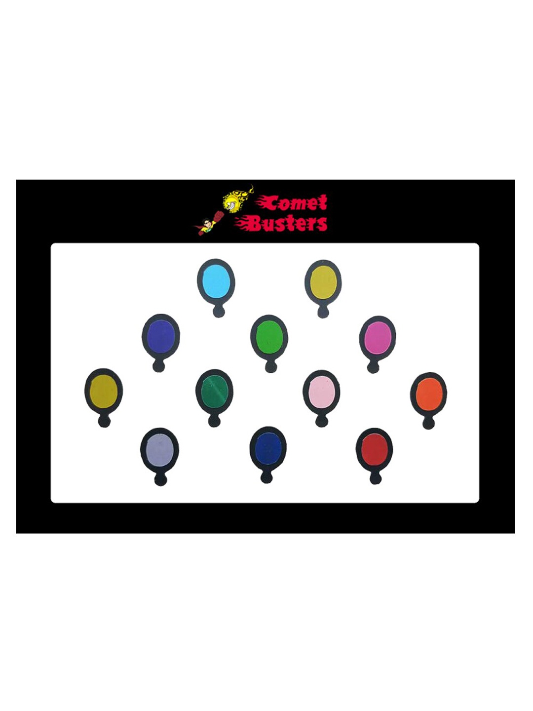 

Comet Busters Set Of 12 Bindis, Multi