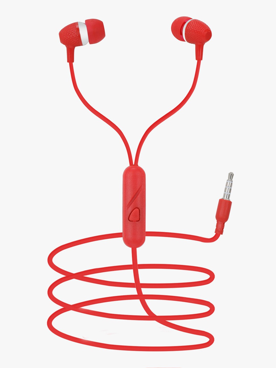 

SWAGME Red Solid Wired Earphones With Mic