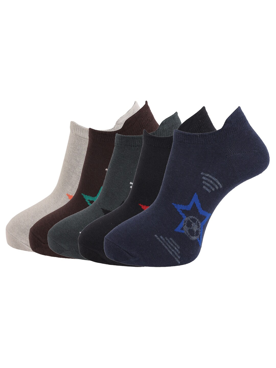 

Dollar Socks Men Pack Of 5 Solid Cotton Socks, Grey