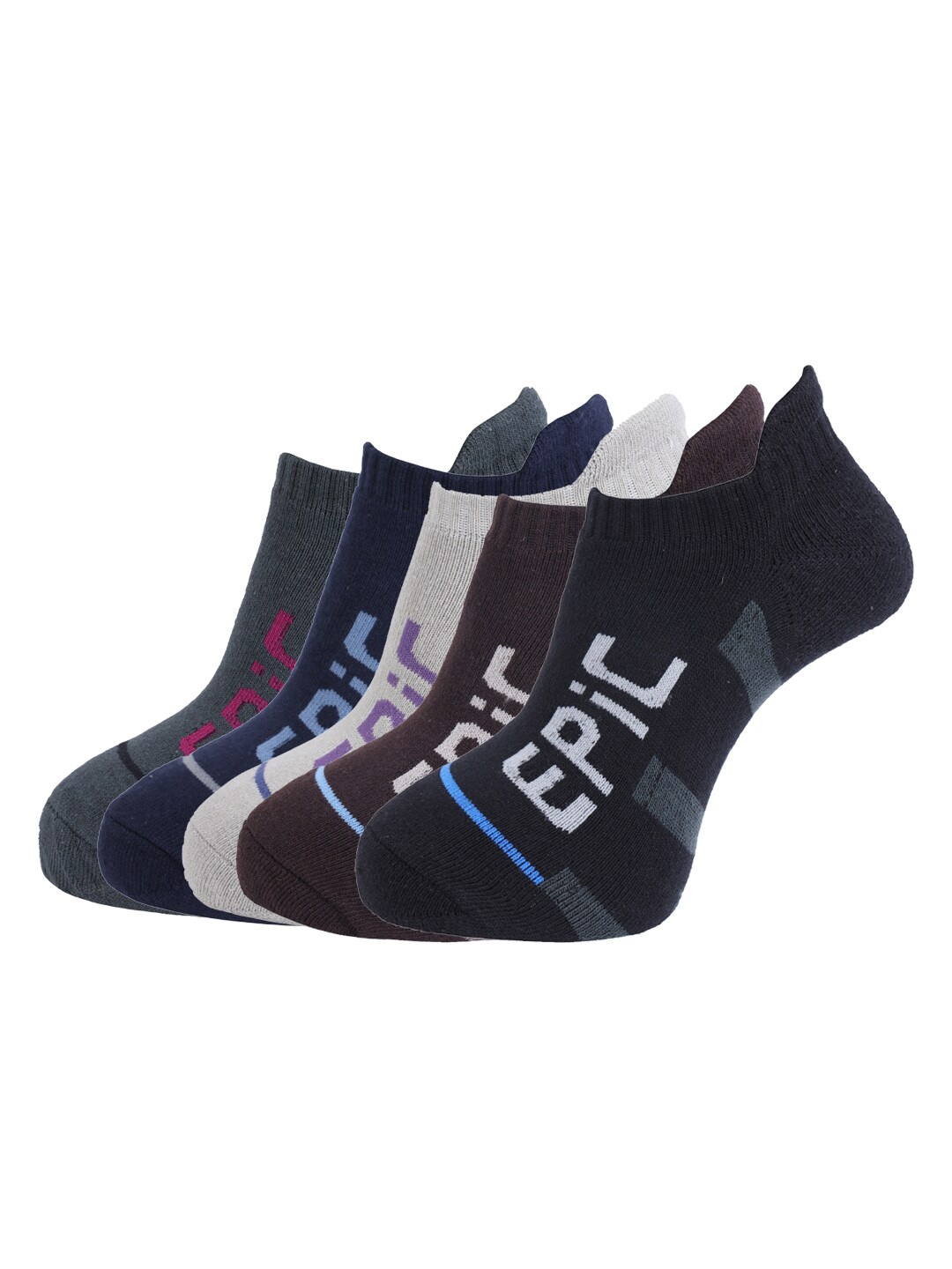 

Dollar Socks Men Pack Of 5 Ankle-Length Socks, Blue