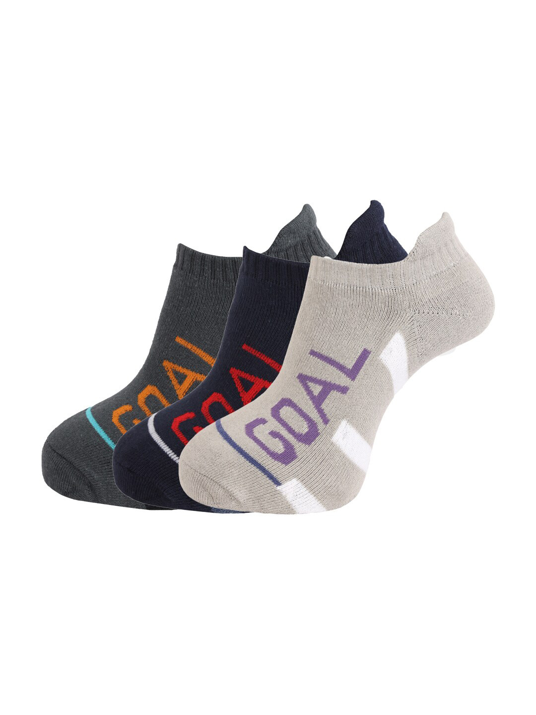 

Dollar Socks Men Pack Of 3 Printed Cotton Ankle-Length Socks, Black