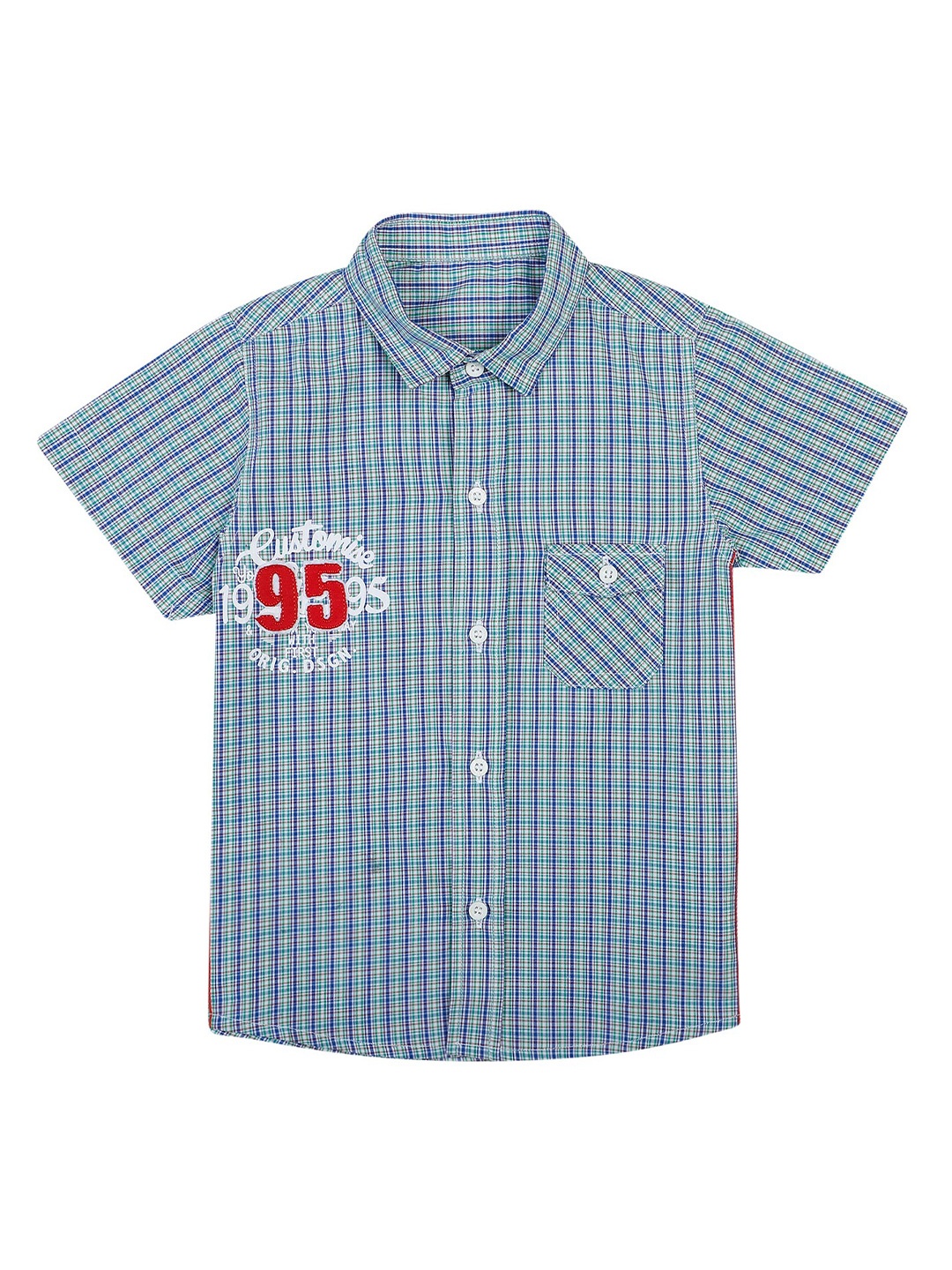 

Bodycare Kids Boys Blue Gingham Checks Cotton Casual Shirt