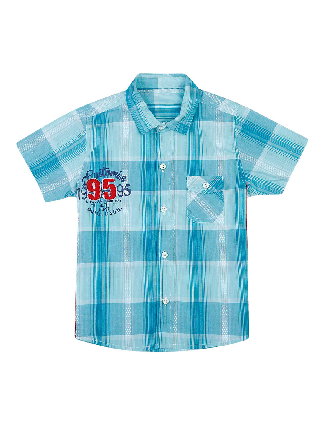 

Bodycare Kids Boys Blue Regular Fit Checked Casual Shirt