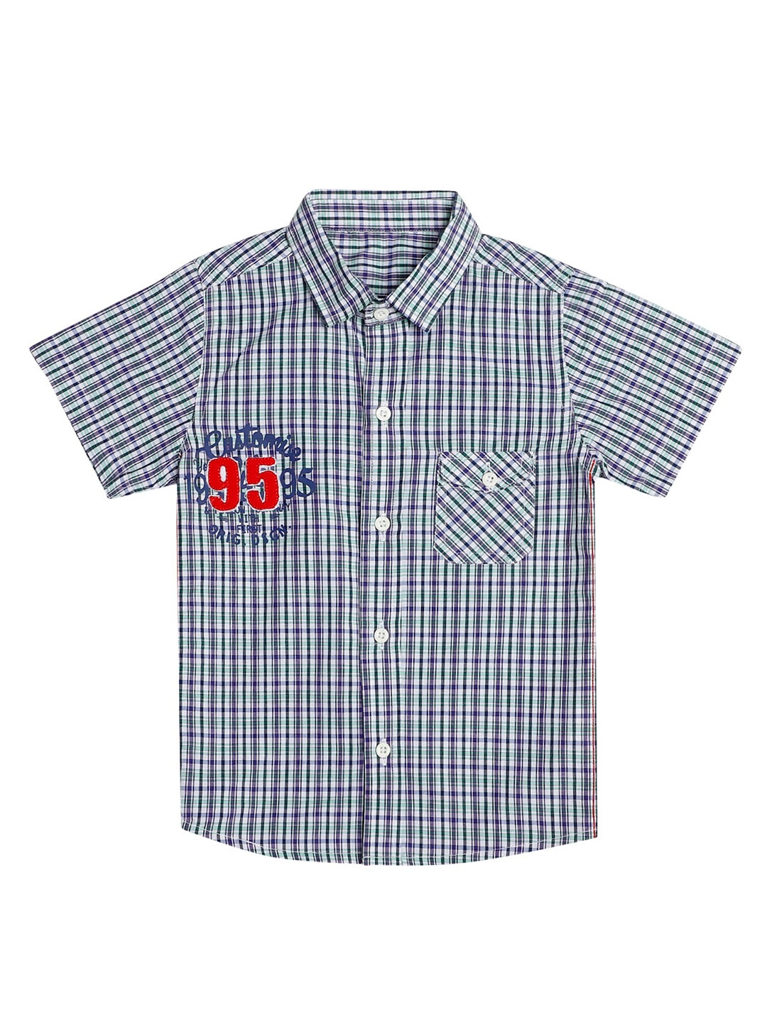 

Bodycare Kids Boys White Checked Regular fit Casual Shirt
