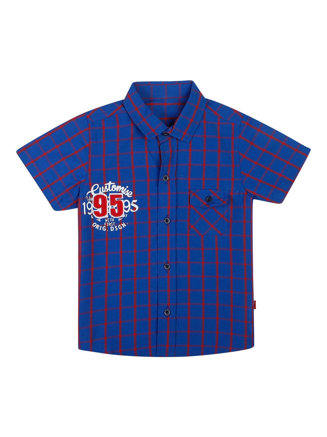 

Bodycare infants Boys Blue Checked Casual Shirt