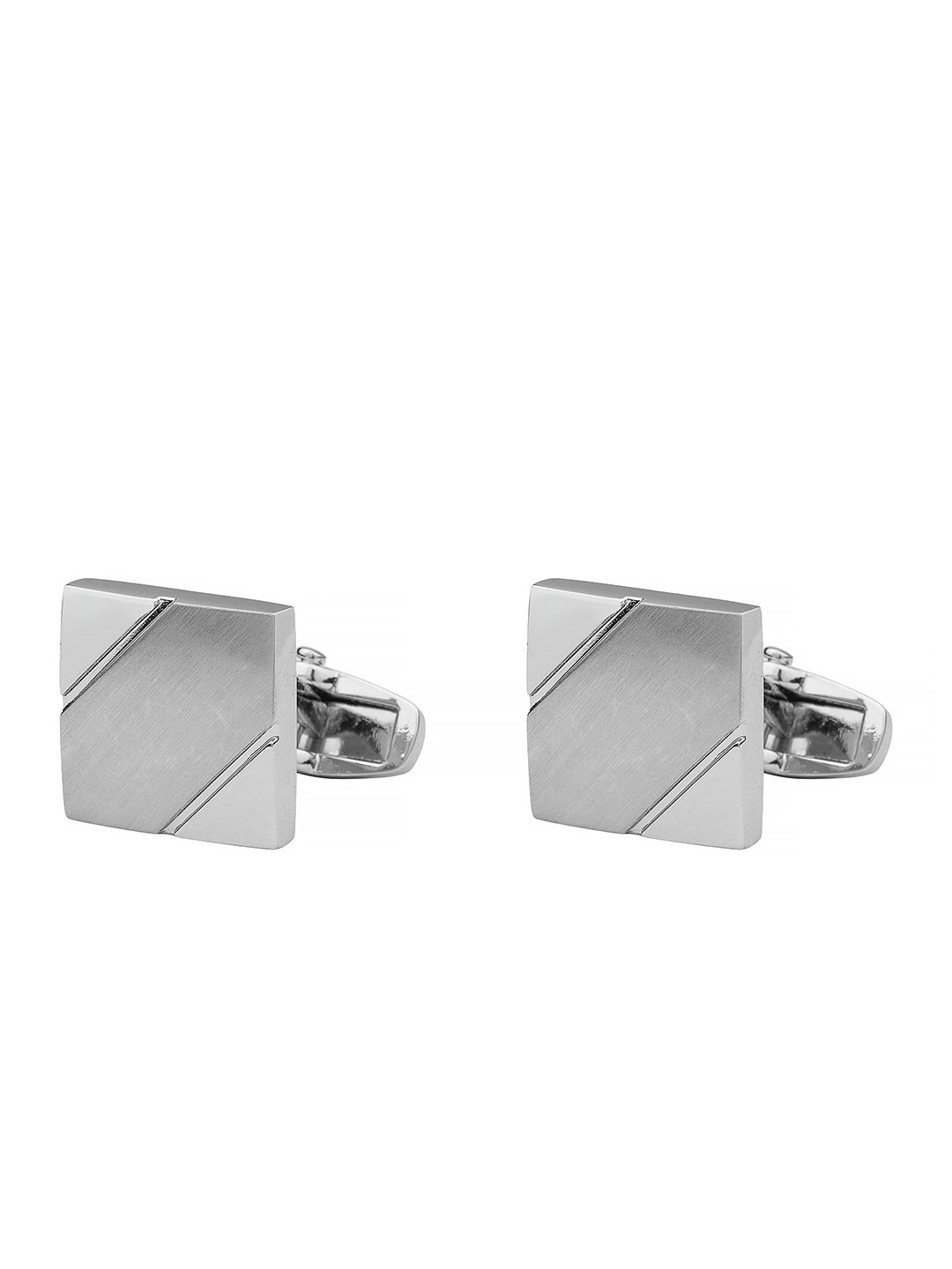 

The Tie Hub Silver-Toned Square BDF Cufflink