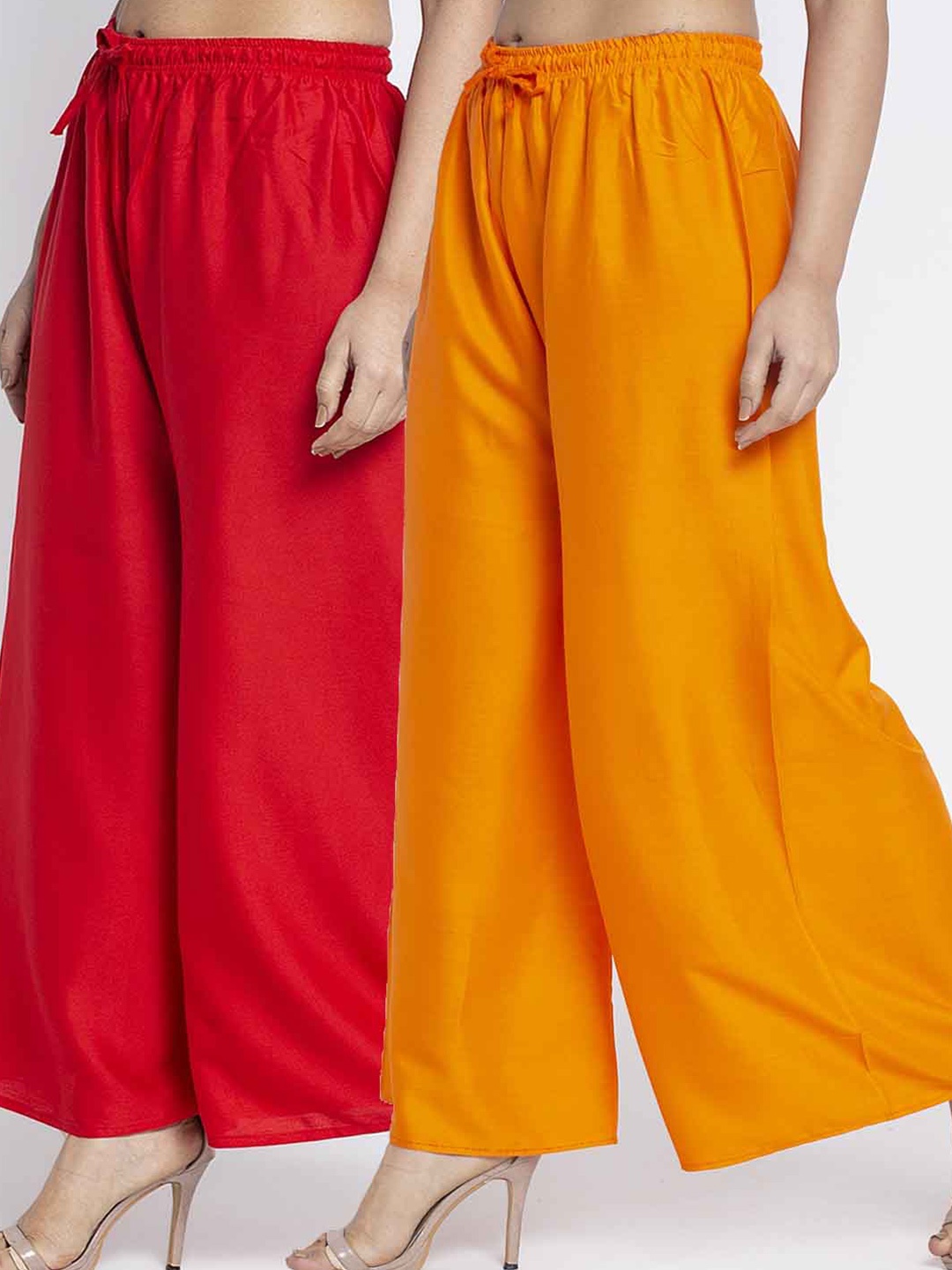

GRACIT Women Red & Orange 2 Ethnic Palazzos