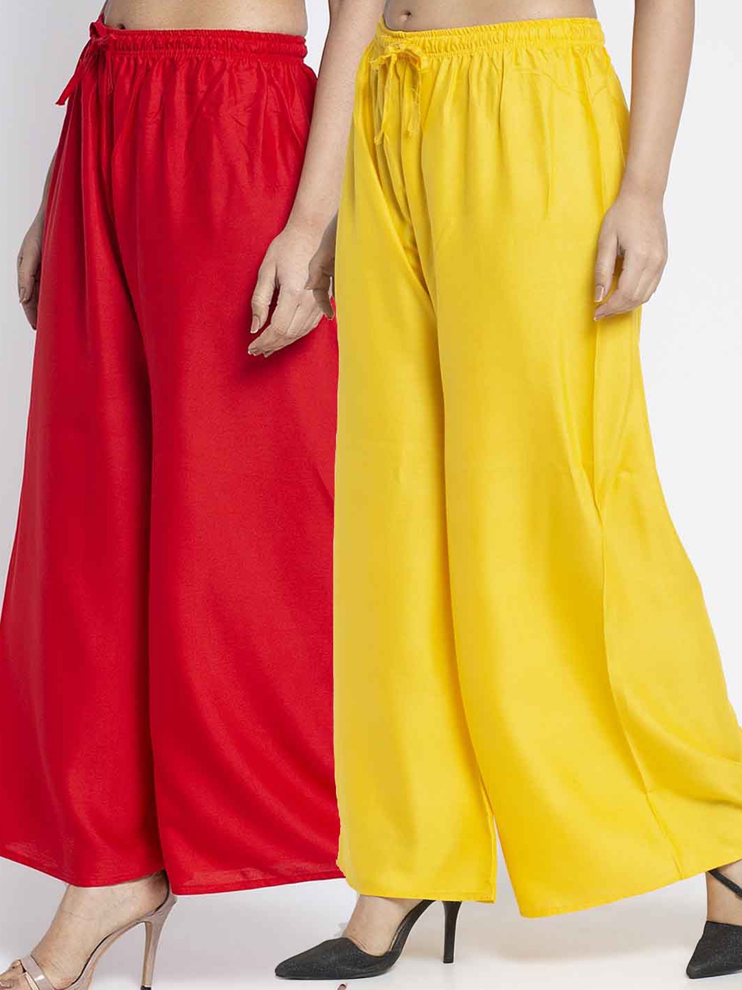 

GRACIT Women Red & Yellow 2 Ethnic Palazzos