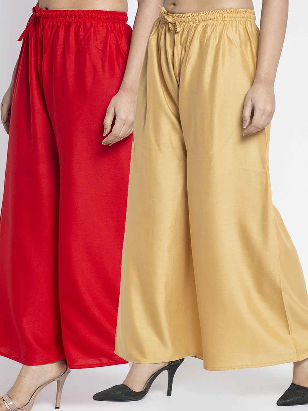 

GRACIT Women Red & Beige 2 Ethnic Palazzos