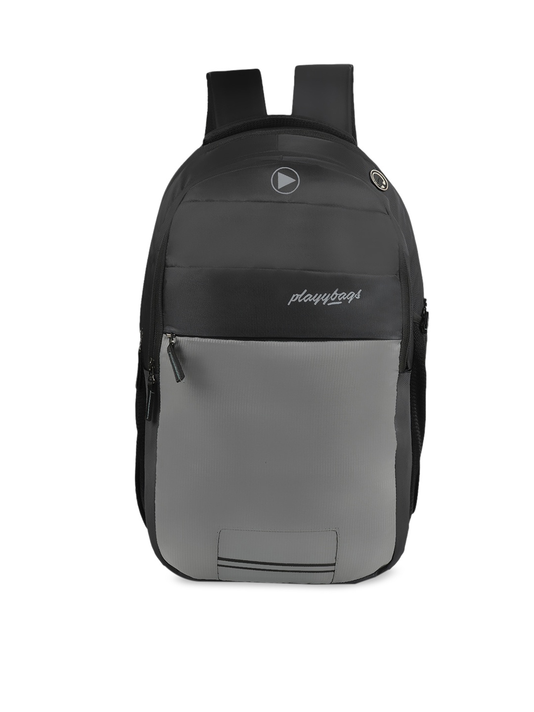 

PLAYYBAGS Unisex Grey & Black Laptop Waterproof Backpack