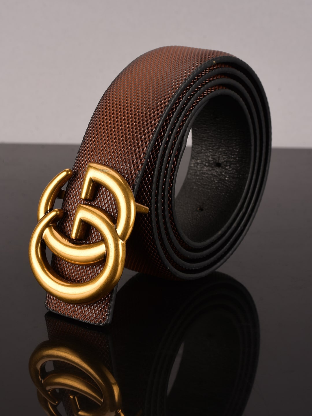 

BuckleUp Men Tan Textured Belt