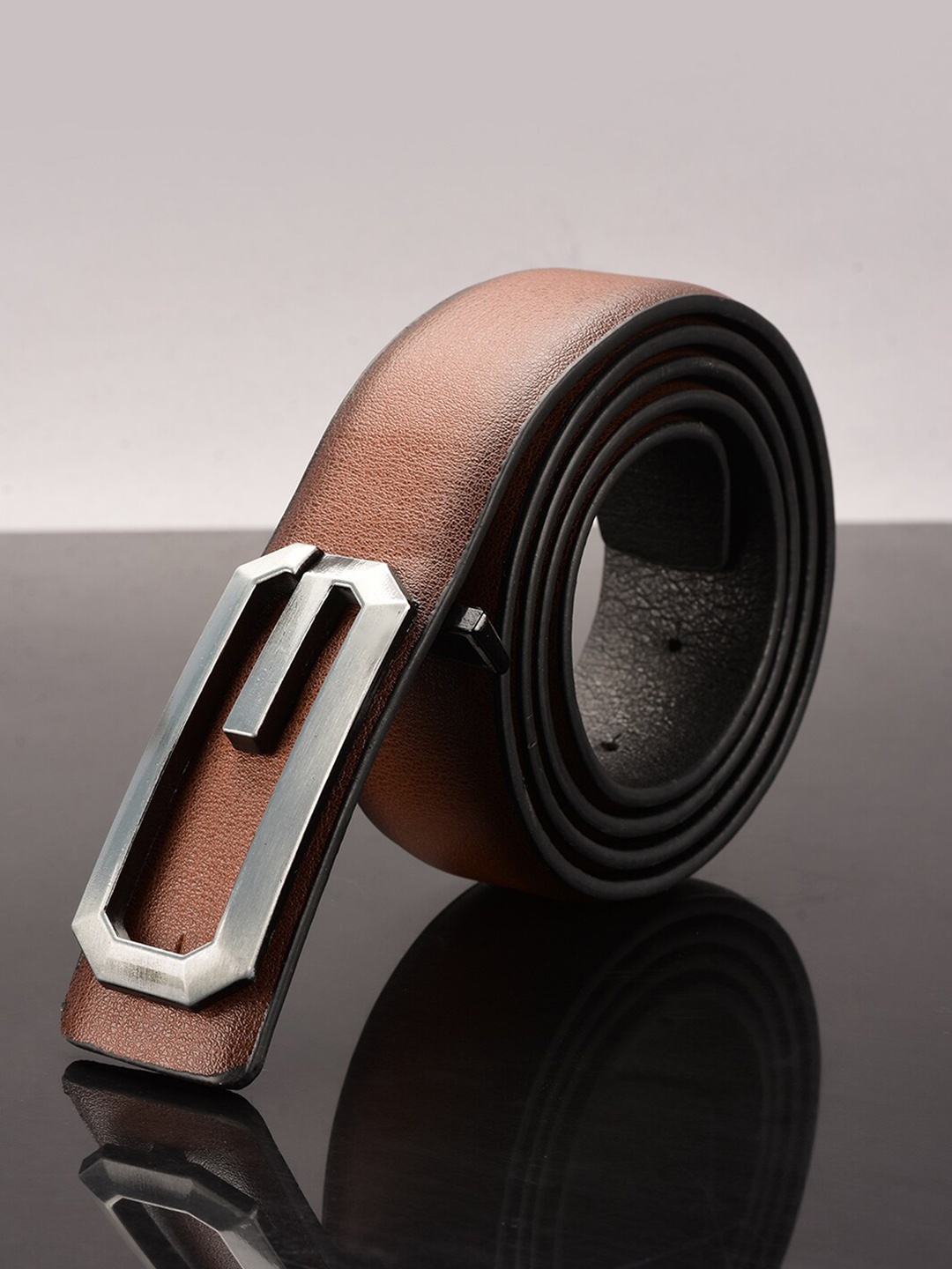 

BuckleUp Men Tan Textured Formal Belt