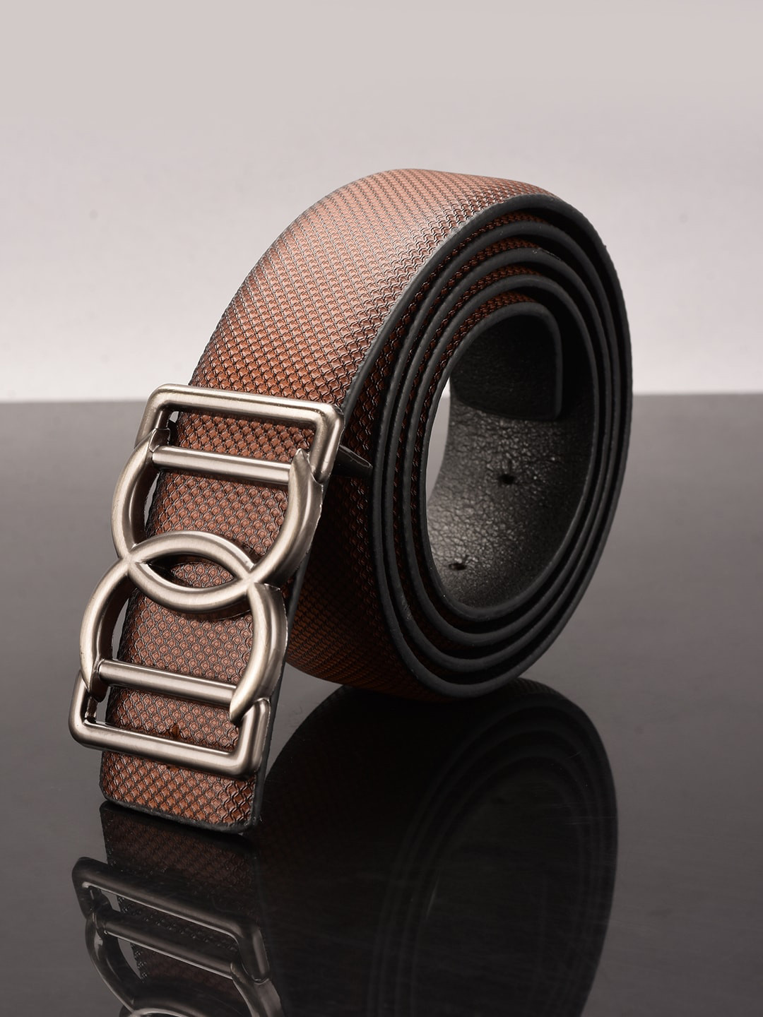 

BuckleUp Men Tan Textured Belt