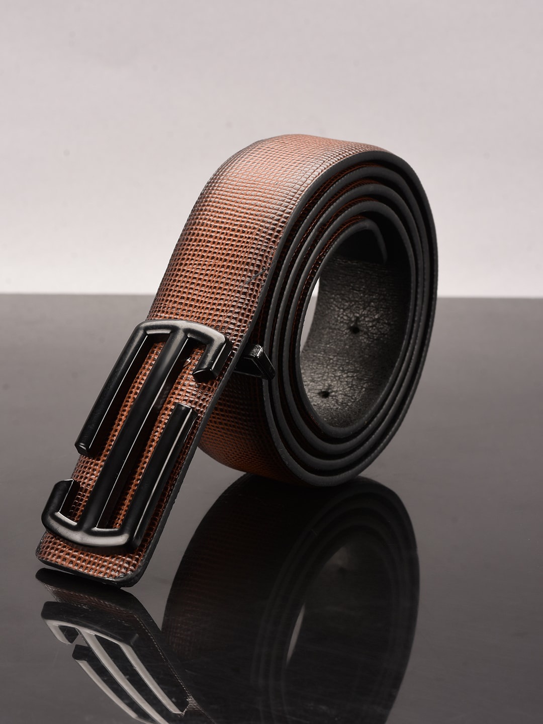 

BuckleUp Men Brown Textured Belt