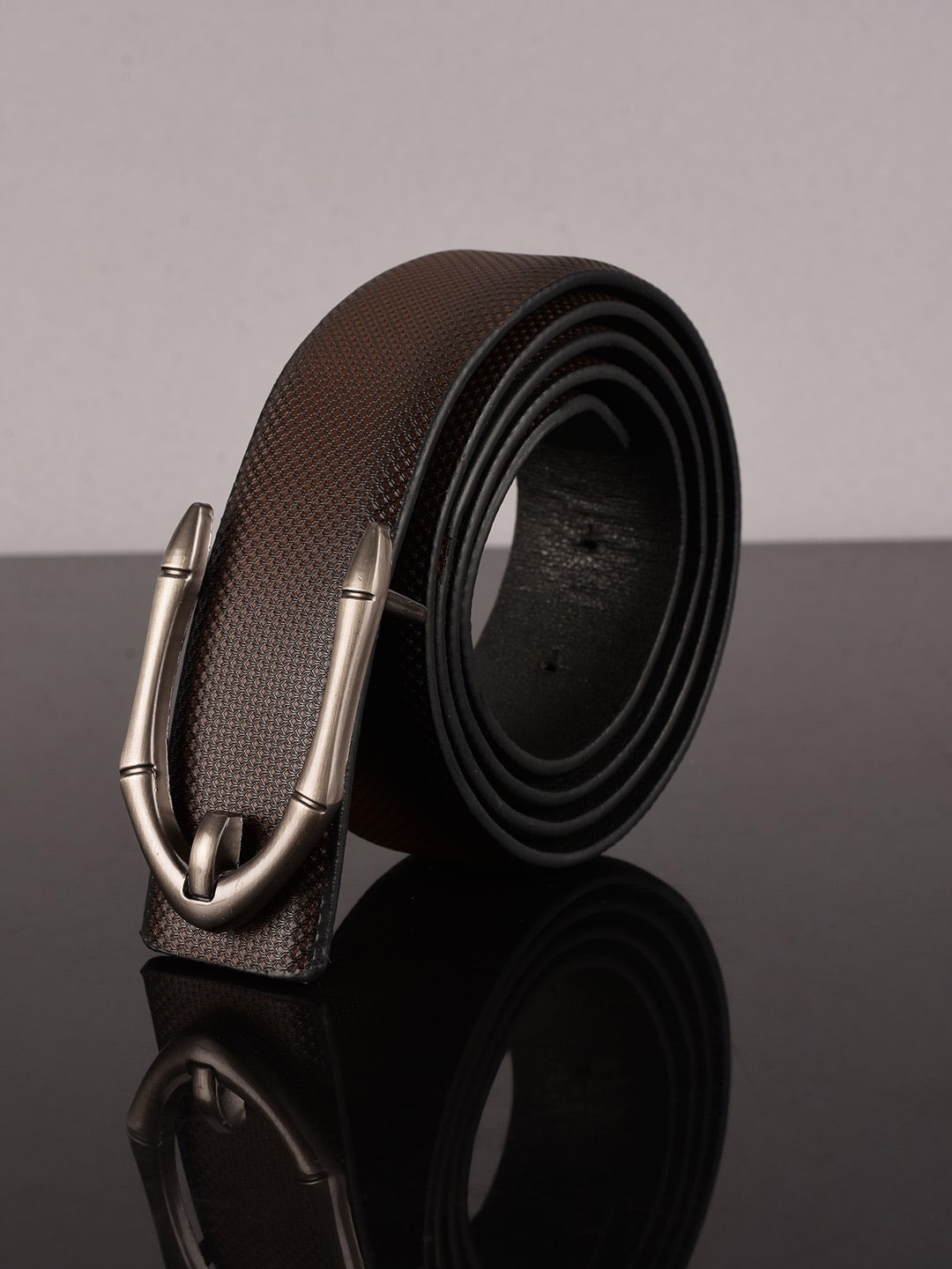 

BuckleUp Men Brown Textured Belt