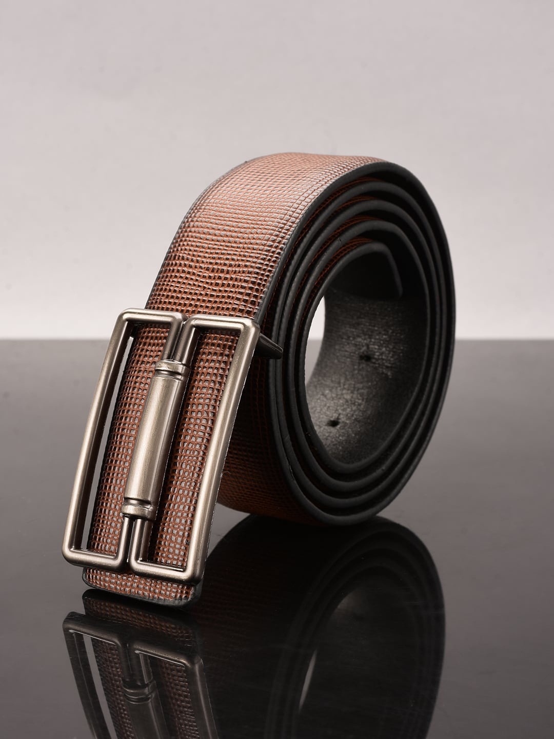 

BuckleUp Men Tan Textured Belt