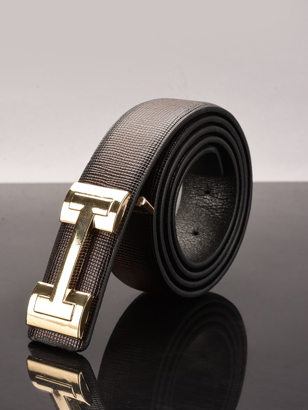 

BuckleUp Men Brown Textured Belt