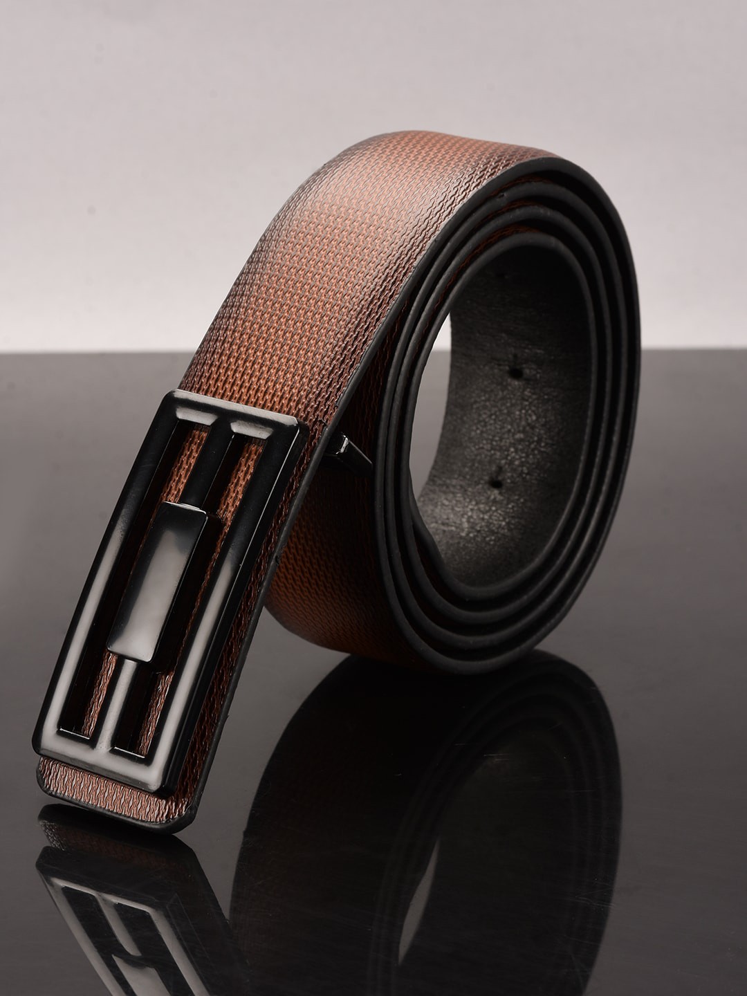 

BuckleUp Men Tan Textured Belt