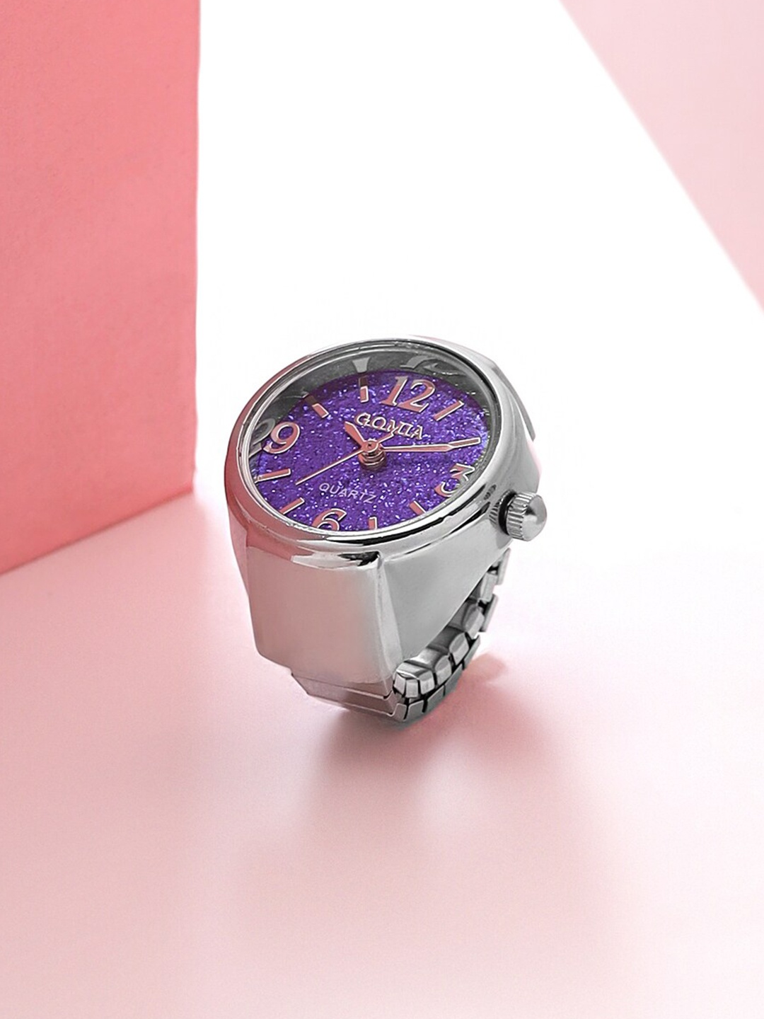 

Yellow Chimes Women Blue Dial Analog Watch Stretchable Ring