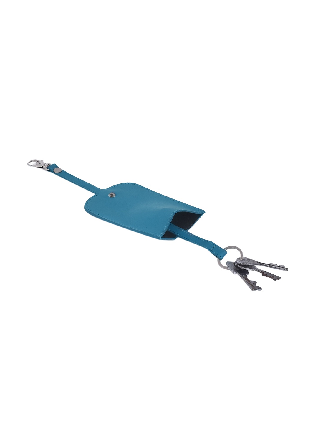 

IMMRI Blue Solid Genuine-Leather Keyring Pouch