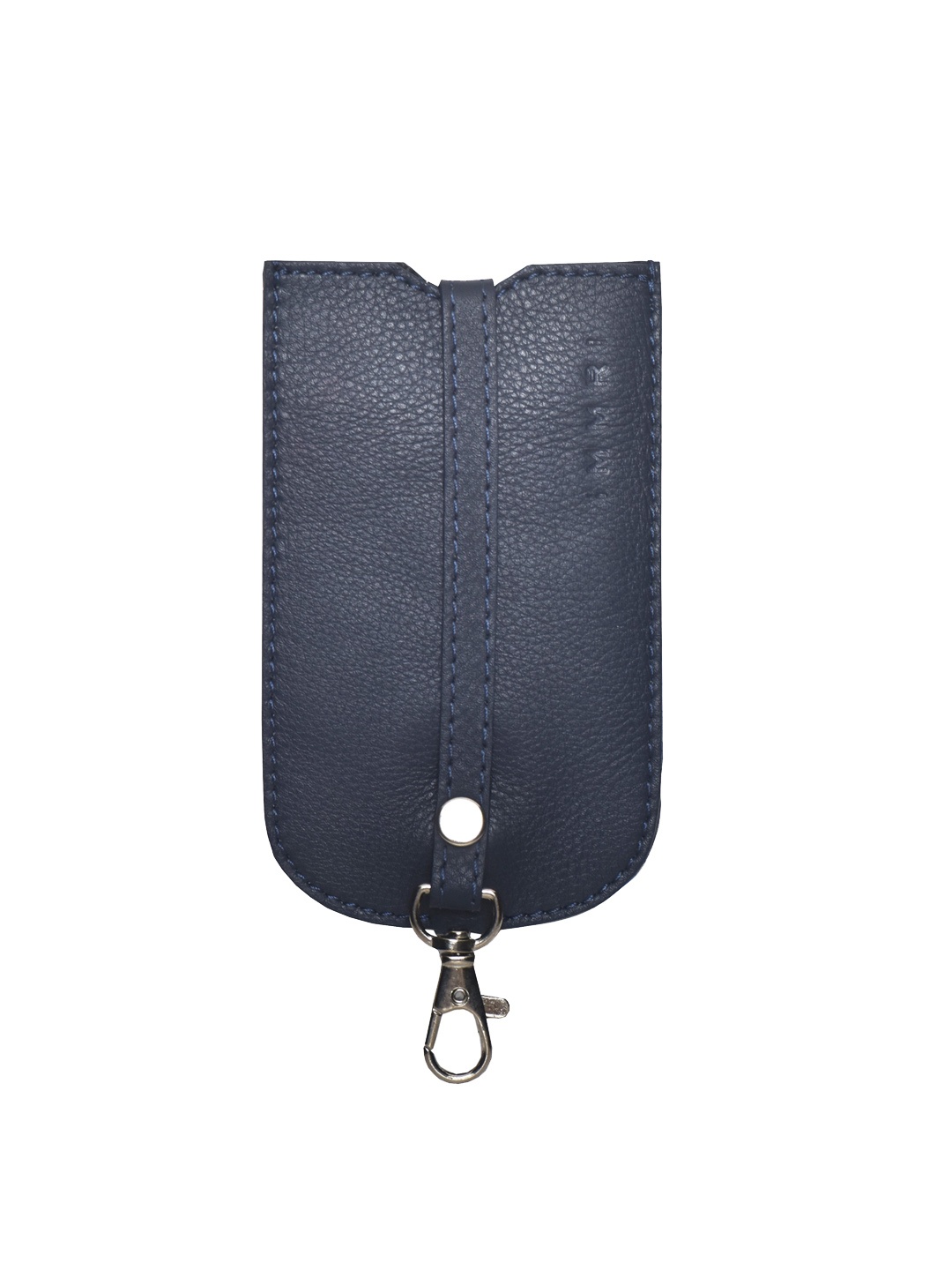 

IMMRI Navy Blue Solid Pouch Leather Key chain