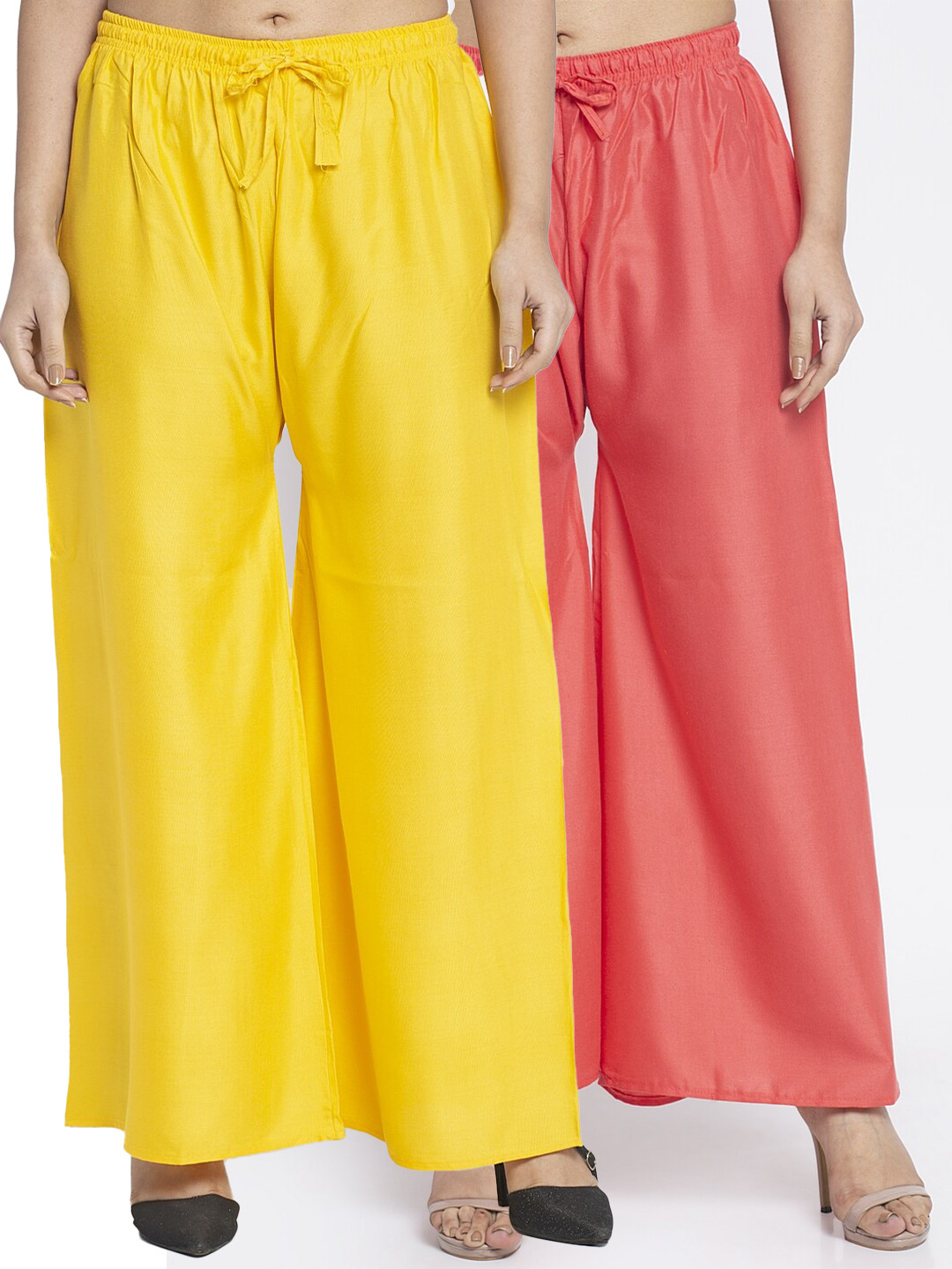 

GRACIT Women Yellow & Red 2 Ethnic Palazzos