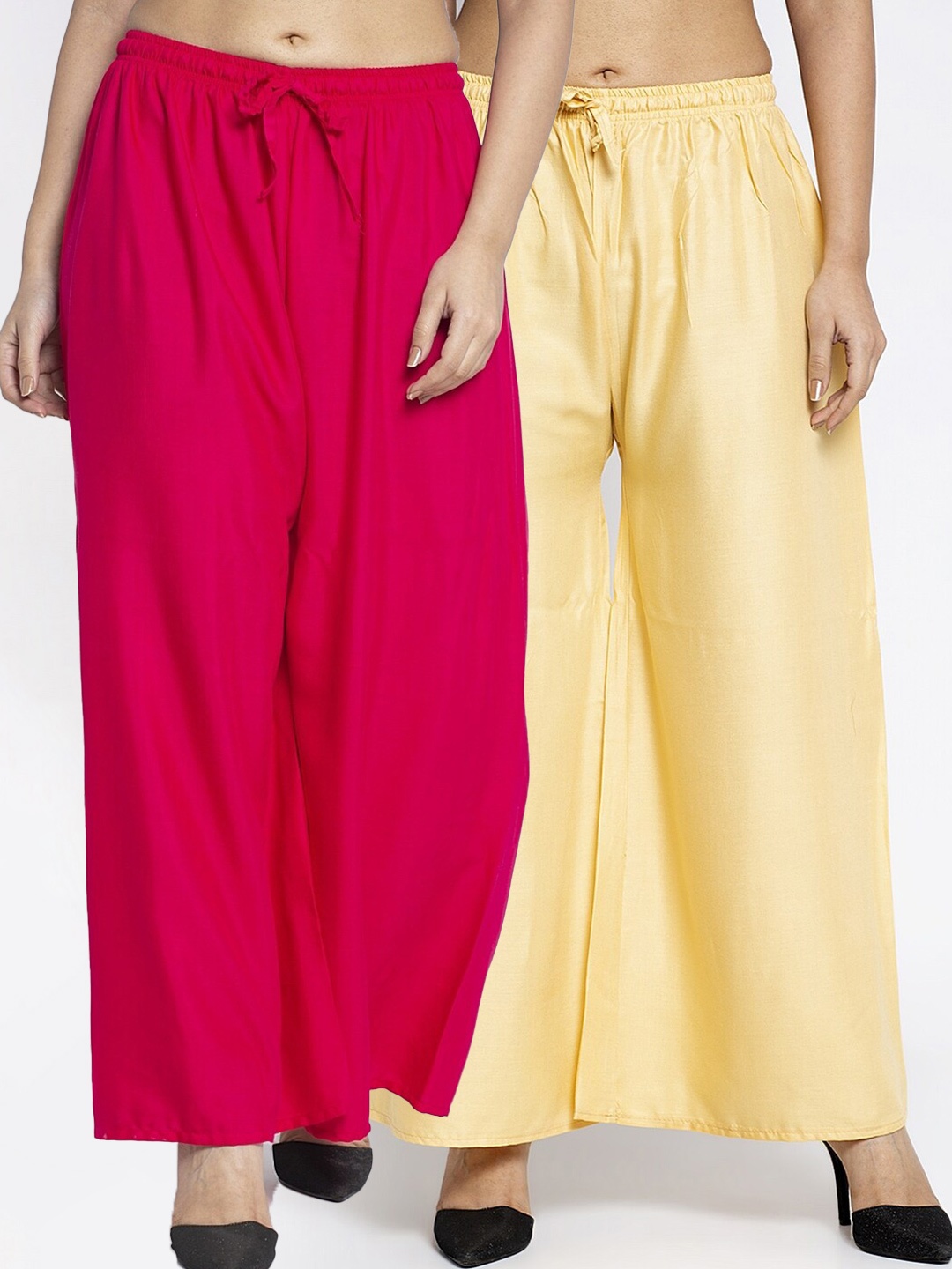 

GRACIT Women Pink & Beige 2 Ethnic Palazzos